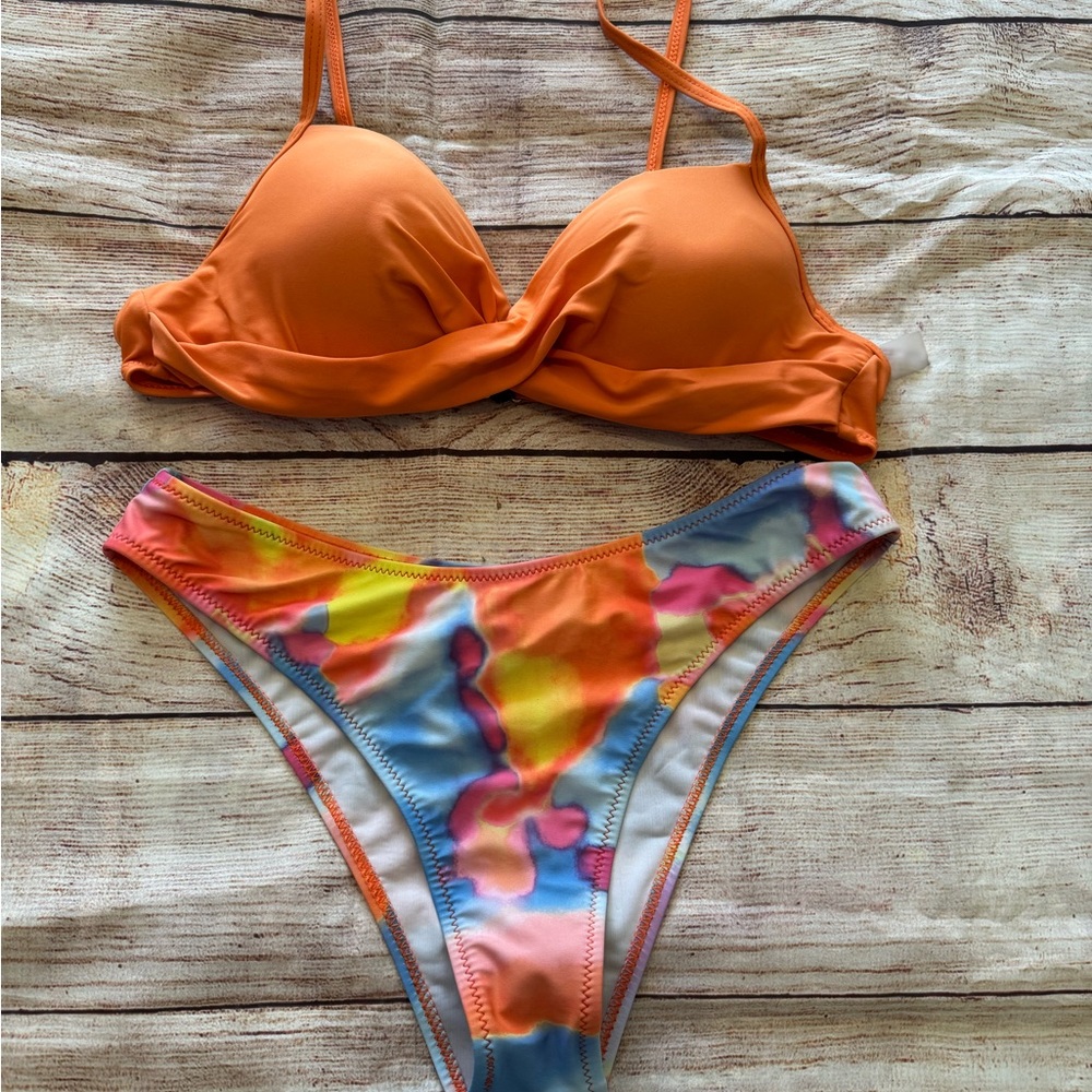 Vibrant Orange Bikini Set